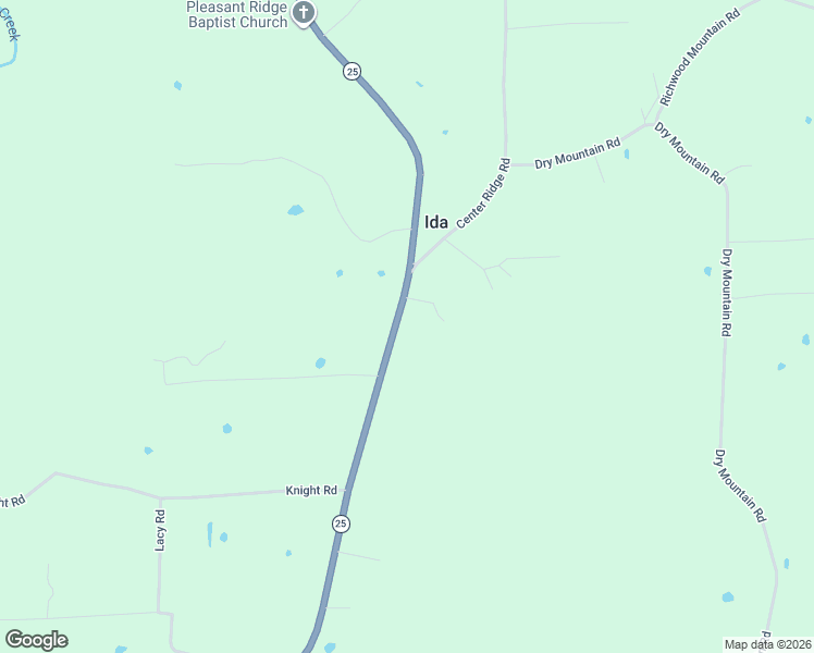 map of restaurants, bars, coffee shops, grocery stores, and more near 4550 Heber Springs Road North in Ida