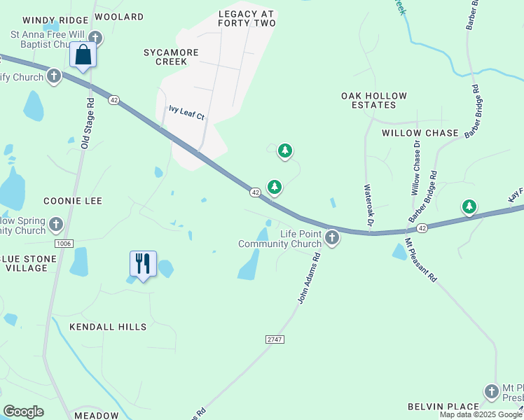 map of restaurants, bars, coffee shops, grocery stores, and more near 7113 Cabernet Franc Drive in Fuquay-Varina