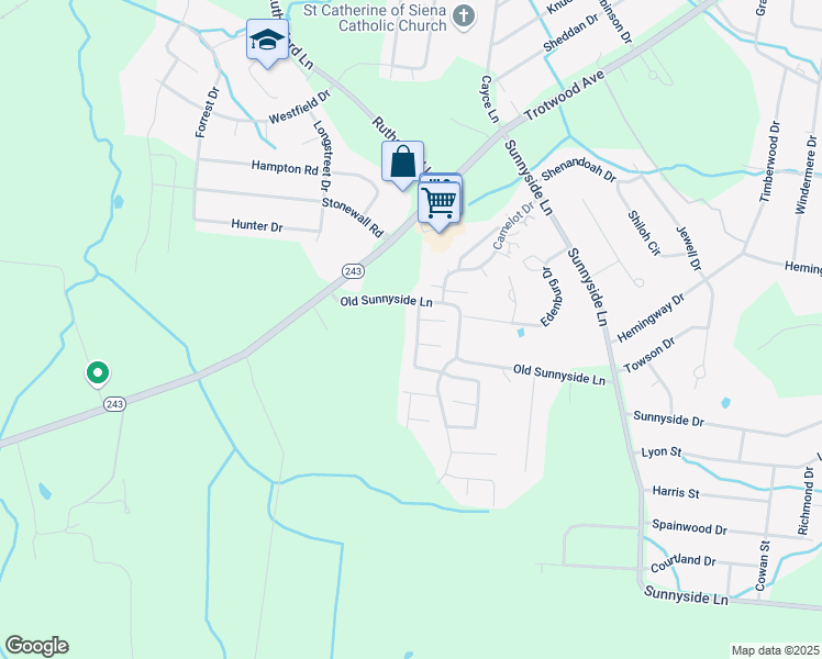 map of restaurants, bars, coffee shops, grocery stores, and more near 112 Bell Grove Drive in Columbia