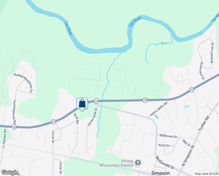 map of restaurants, bars, coffee shops, grocery stores, and more near 5063 North Carolina 33 in Greenville