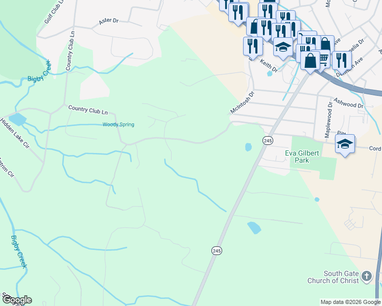 map of restaurants, bars, coffee shops, grocery stores, and more near 375 Due Lane in Columbia