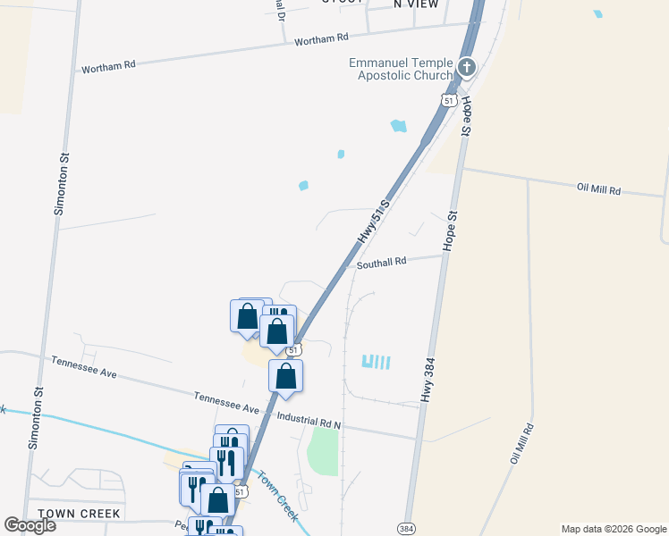 map of restaurants, bars, coffee shops, grocery stores, and more near 1945 U.S. 51 South in Covington