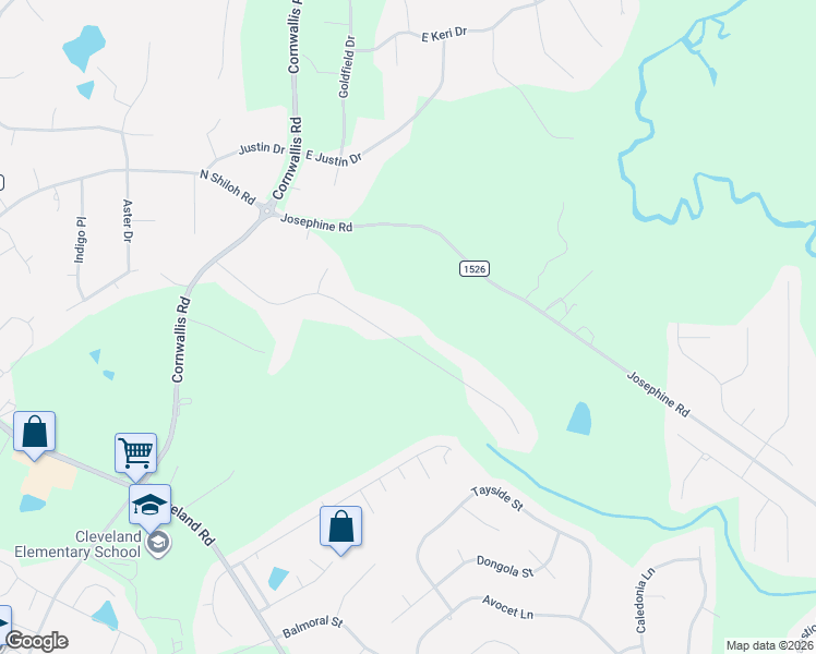 map of restaurants, bars, coffee shops, grocery stores, and more near 245 Chris Court in Garner