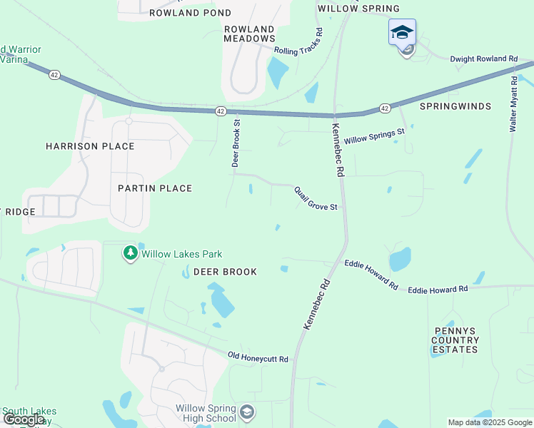 map of restaurants, bars, coffee shops, grocery stores, and more near 7212 Birch Field Street in Wake County