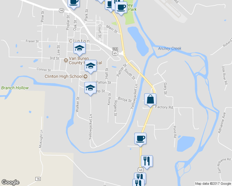 map of restaurants, bars, coffee shops, grocery stores, and more near 168 Rogers Street in Clinton