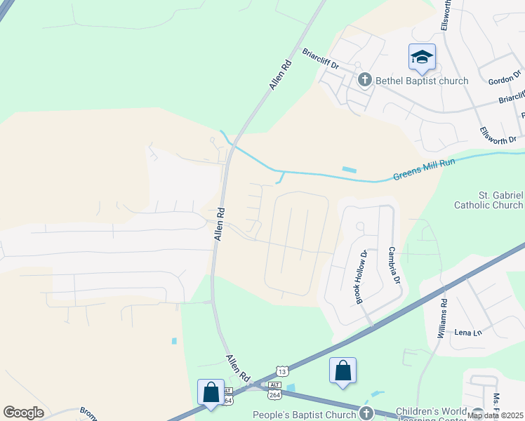 map of restaurants, bars, coffee shops, grocery stores, and more near 2152 Flagstone Court in Greenville