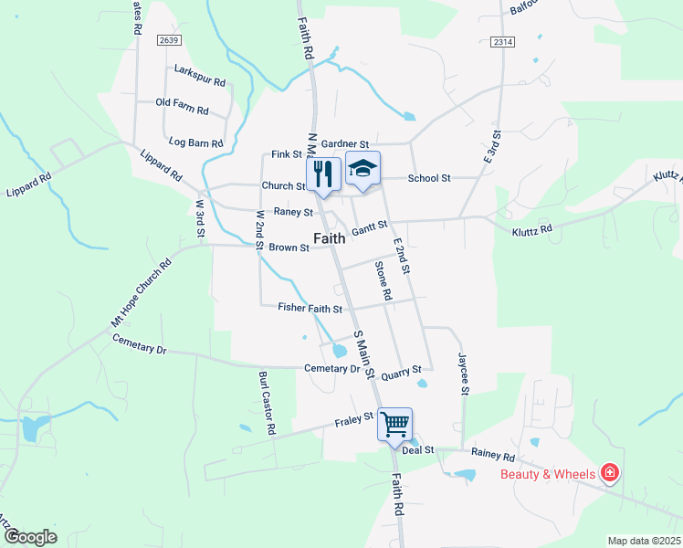 map of restaurants, bars, coffee shops, grocery stores, and more near 107 South Main Street in Salisbury
