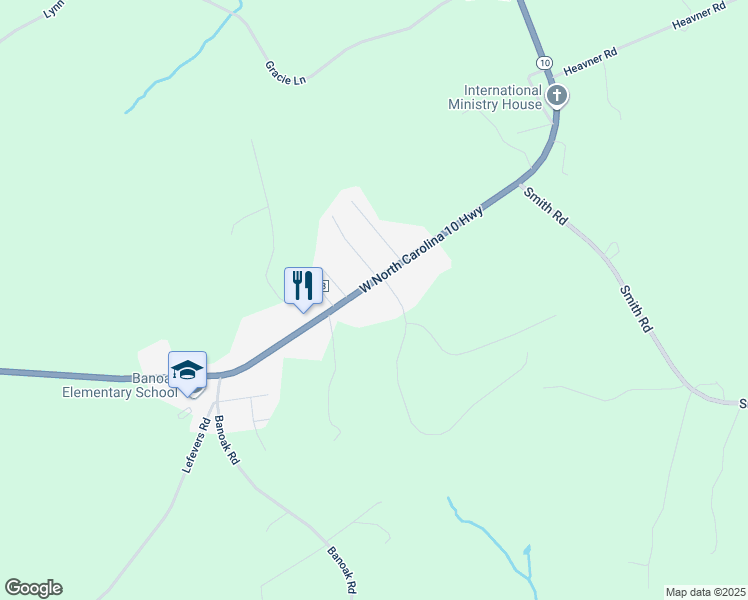 map of restaurants, bars, coffee shops, grocery stores, and more near 7475 North Carolina 10 Highway in Vale