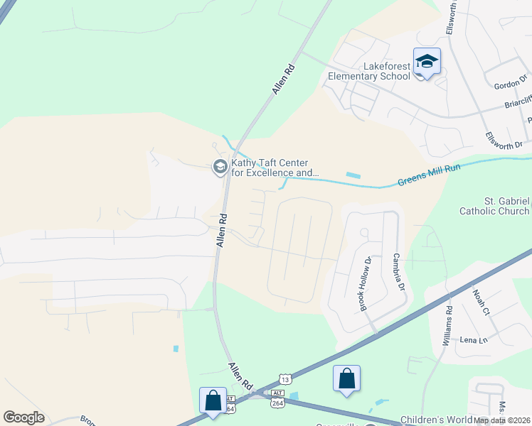 map of restaurants, bars, coffee shops, grocery stores, and more near 2152 Flagstone Court in Greenville