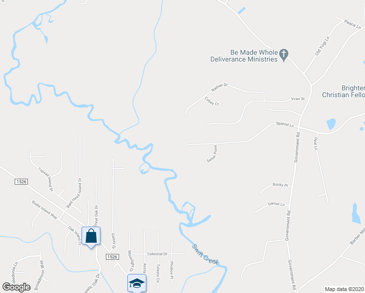 map of restaurants, bars, coffee shops, grocery stores, and more near 595 Spaniel Lane in Clayton