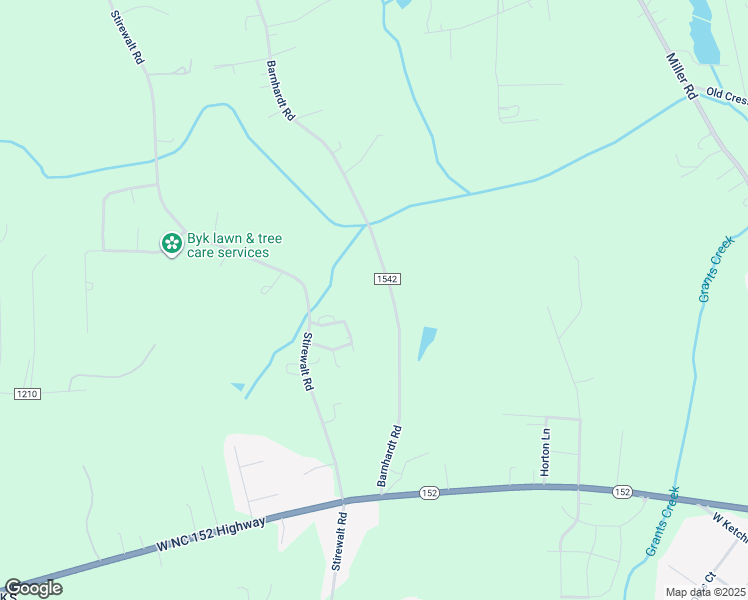 map of restaurants, bars, coffee shops, grocery stores, and more near Barnhardt Road in China Grove