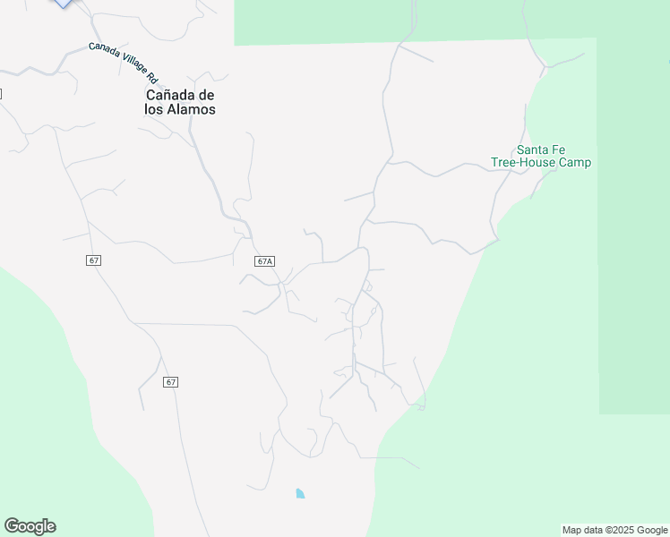 map of restaurants, bars, coffee shops, grocery stores, and more near 140 Canada Village Road in Santa Fe