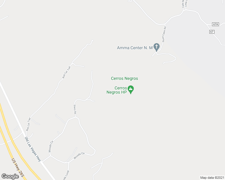 map of restaurants, bars, coffee shops, grocery stores, and more near 36 Stacy Road in Santa Fe