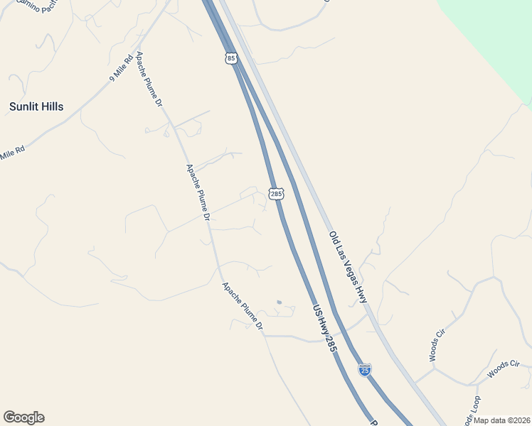 map of restaurants, bars, coffee shops, grocery stores, and more near 19 Desert Plume Trail in Santa Fe