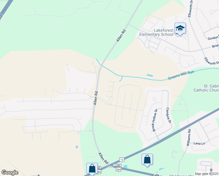 map of restaurants, bars, coffee shops, grocery stores, and more near 2124 Flagstone Court in Greenville