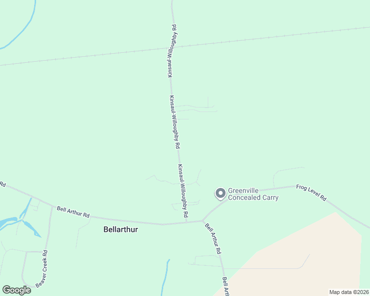 map of restaurants, bars, coffee shops, grocery stores, and more near 2231 Kinsaul-Willoughby Road in Greenville