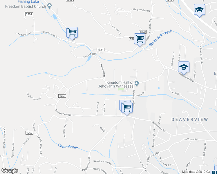map of restaurants, bars, coffee shops, grocery stores, and more near 3 Beam Bend in Asheville