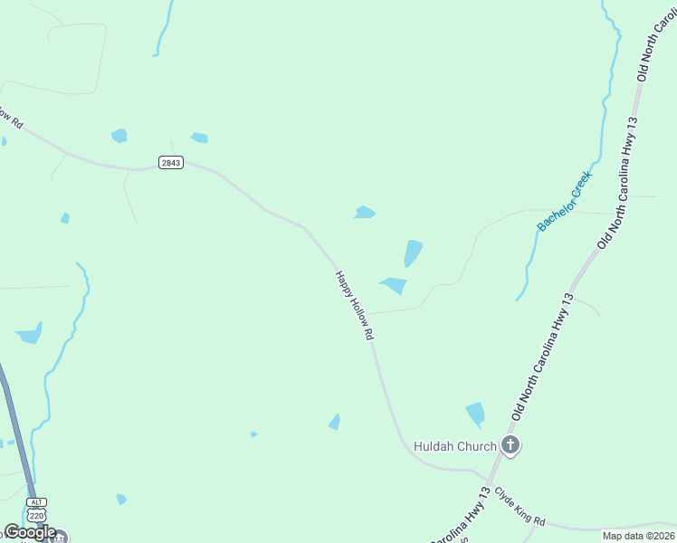 map of restaurants, bars, coffee shops, grocery stores, and more near State Road 2843 in Asheboro