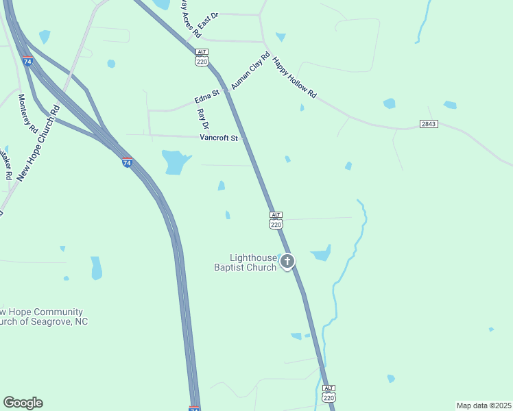 map of restaurants, bars, coffee shops, grocery stores, and more near 6030 U.S. 220 in Asheboro