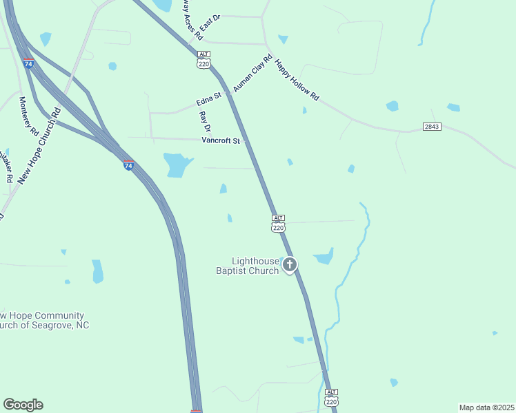 map of restaurants, bars, coffee shops, grocery stores, and more near 6030 U.S. 220 in Asheboro