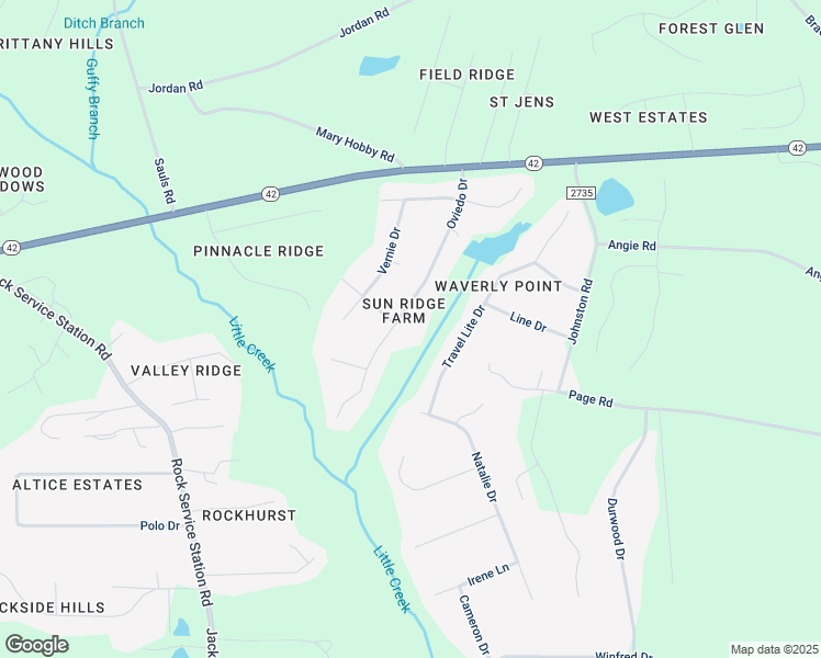map of restaurants, bars, coffee shops, grocery stores, and more near 6829 Oviedo Drive in Raleigh