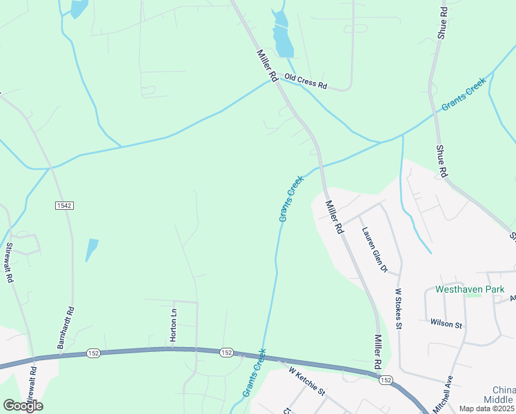 map of restaurants, bars, coffee shops, grocery stores, and more near 1030 Miller Road in China Grove