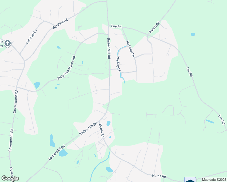map of restaurants, bars, coffee shops, grocery stores, and more near 1802 Barber Mill Road in Clayton