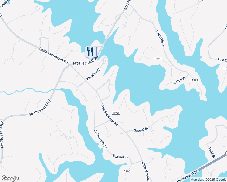 map of restaurants, bars, coffee shops, grocery stores, and more near 3858 Landmark Drive in Lake Norman of Catawba