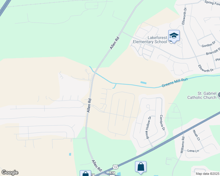 map of restaurants, bars, coffee shops, grocery stores, and more near 2140 Flagstone Court in Greenville