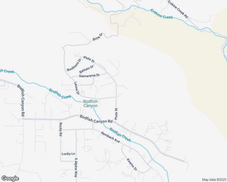 map of restaurants, bars, coffee shops, grocery stores, and more near 9 Conifer Court in Bodfish
