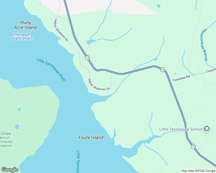 map of restaurants, bars, coffee shops, grocery stores, and more near 116 Indian Shadows Drive in Maryville