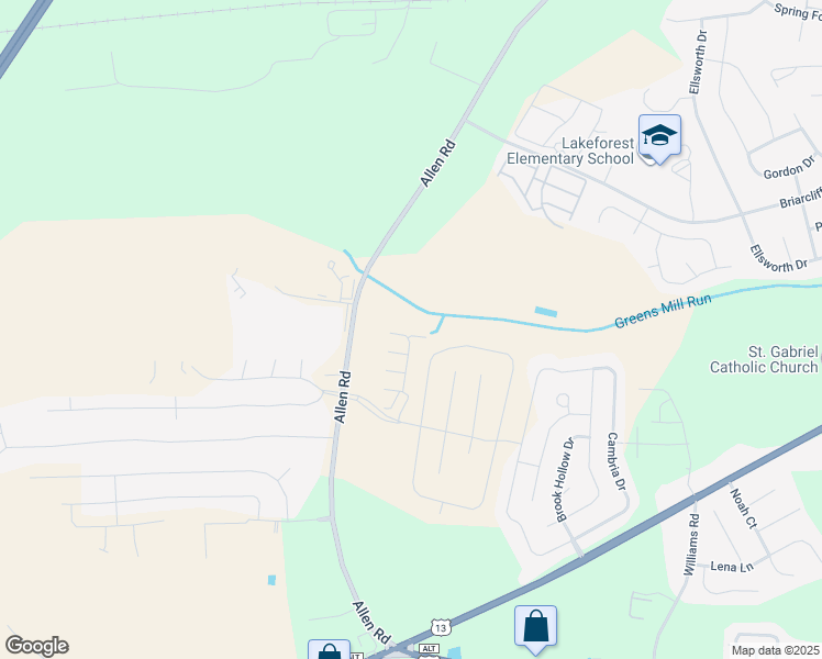 map of restaurants, bars, coffee shops, grocery stores, and more near 2140 Flagstone Court in Greenville