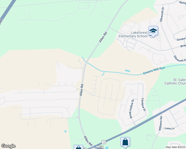 map of restaurants, bars, coffee shops, grocery stores, and more near 2136 Flagstone Court in Greenville