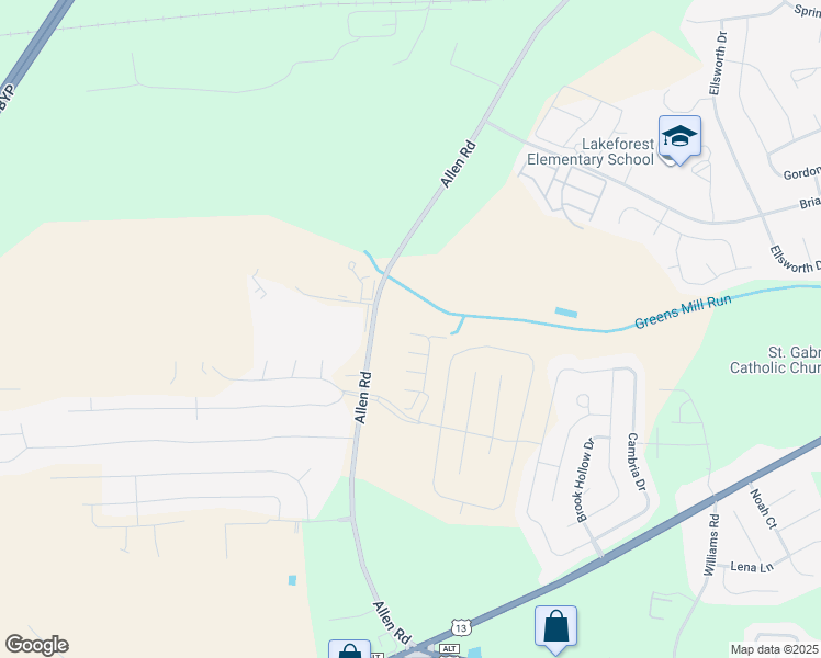 map of restaurants, bars, coffee shops, grocery stores, and more near 2136 Flagstone Court in Greenville