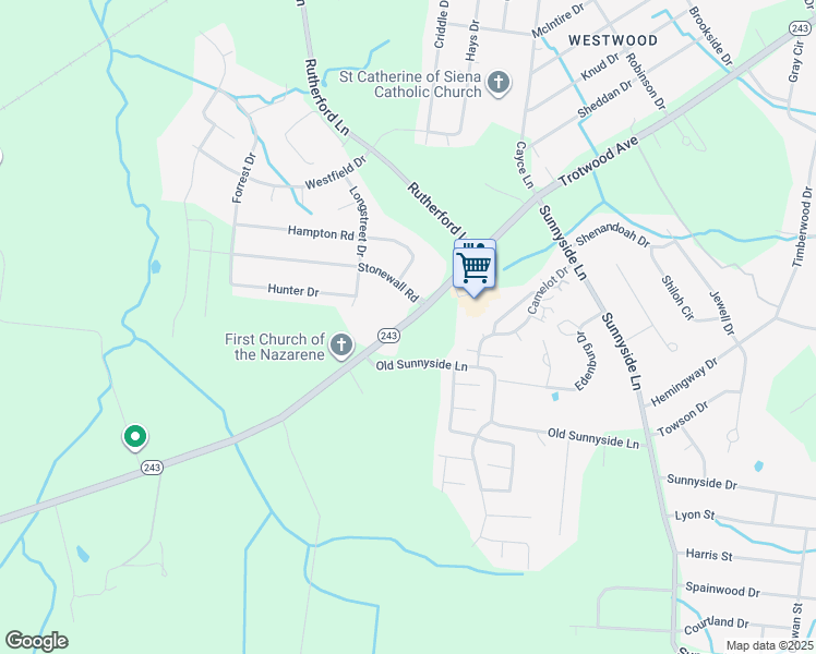 map of restaurants, bars, coffee shops, grocery stores, and more near 6007 Trotwood Avenue in Columbia