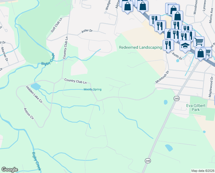 map of restaurants, bars, coffee shops, grocery stores, and more near 109 Eiger Place in Columbia