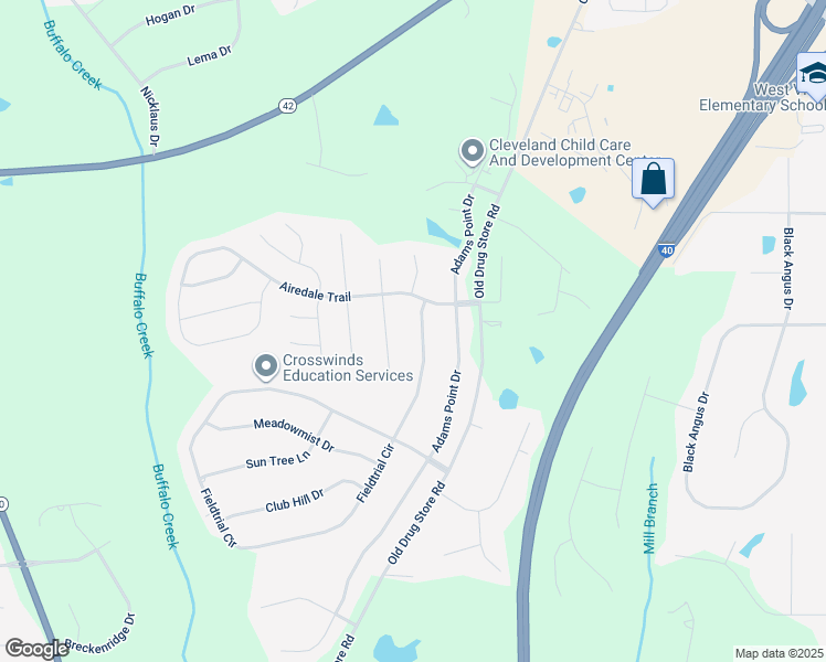 map of restaurants, bars, coffee shops, grocery stores, and more near 201 Sporting Club Drive in Garner