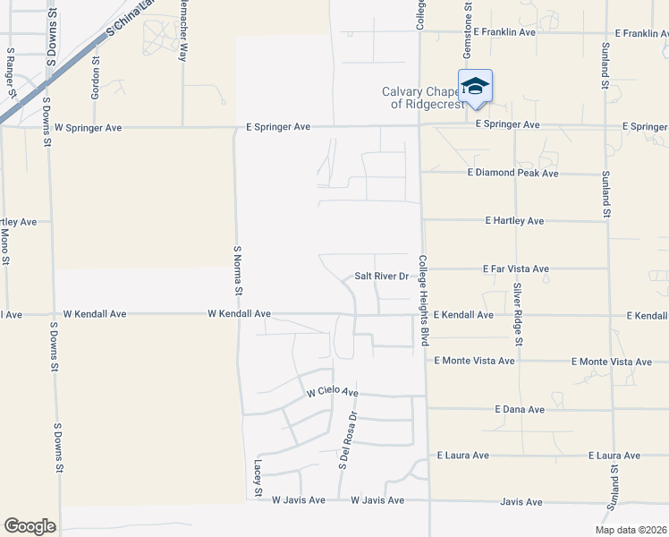 map of restaurants, bars, coffee shops, grocery stores, and more near 2008 Del Rosa Street in Ridgecrest