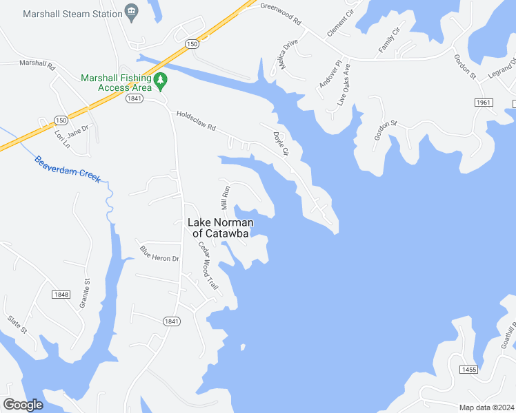 map of restaurants, bars, coffee shops, grocery stores, and more near 3748 Mill Run in Lake Norman of Catawba