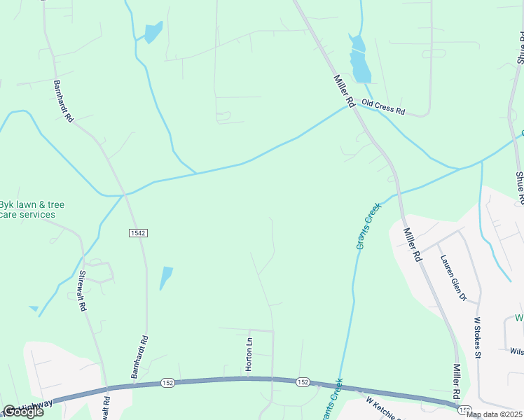 map of restaurants, bars, coffee shops, grocery stores, and more near Pleasant Village Lane in China Grove