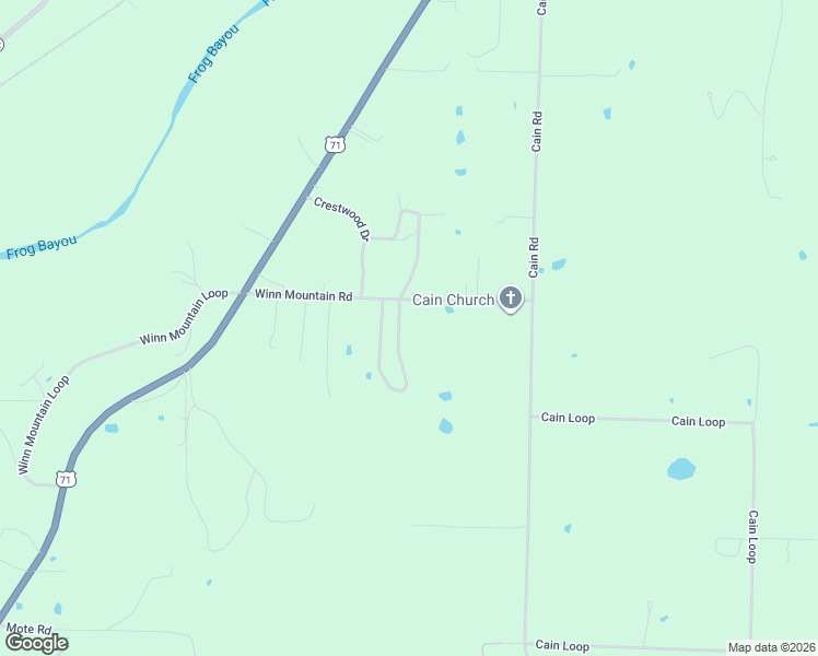map of restaurants, bars, coffee shops, grocery stores, and more near 10701 Lake Knolls Loop in Mountainburg