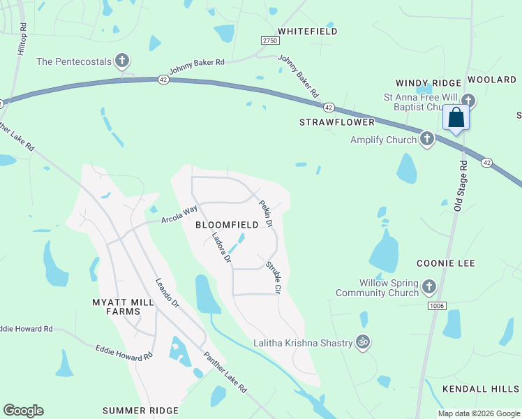 map of restaurants, bars, coffee shops, grocery stores, and more near 7204 Pekin Drive in Wake County