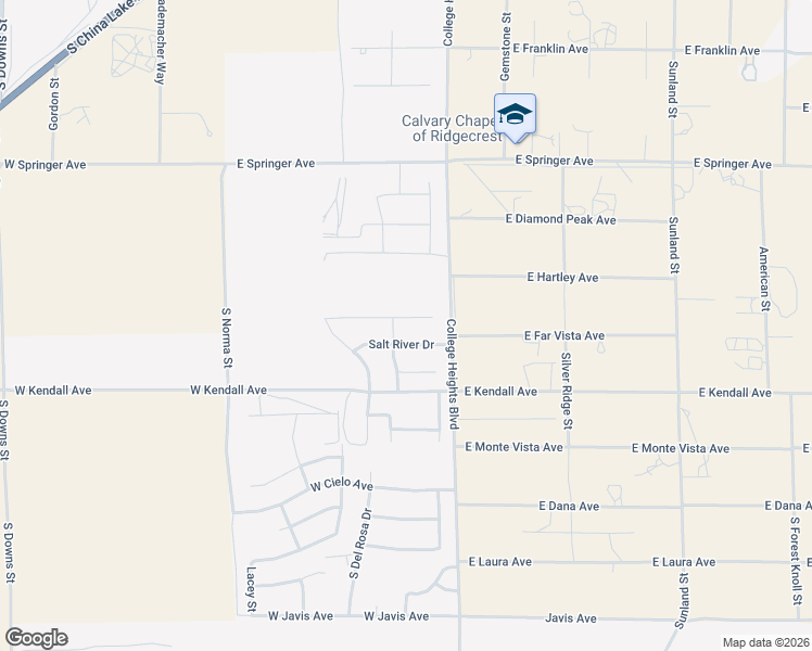 map of restaurants, bars, coffee shops, grocery stores, and more near 121 Salt River Drive in Ridgecrest