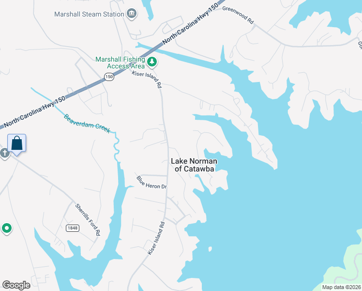 map of restaurants, bars, coffee shops, grocery stores, and more near 8707 Riverwood Rd in Lake Norman of Catawba