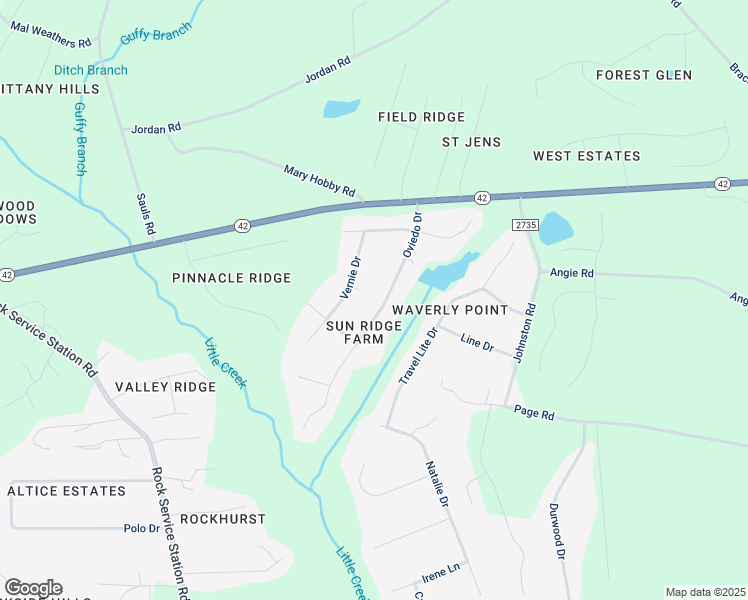 map of restaurants, bars, coffee shops, grocery stores, and more near 6813 Oviedo Drive in Raleigh