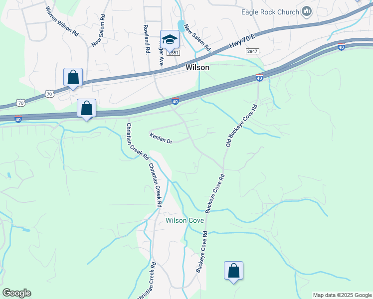 map of restaurants, bars, coffee shops, grocery stores, and more near 99999 Buckeye Access Road in Swannanoa