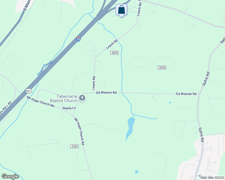 map of restaurants, bars, coffee shops, grocery stores, and more near 750 Ed Weavers Road in Salisbury