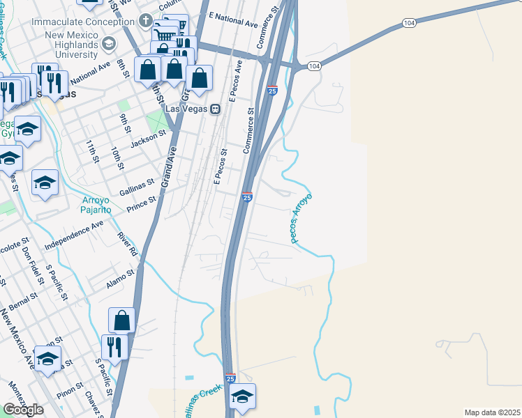 map of restaurants, bars, coffee shops, grocery stores, and more near 300 Cumbres Patio in Las Vegas