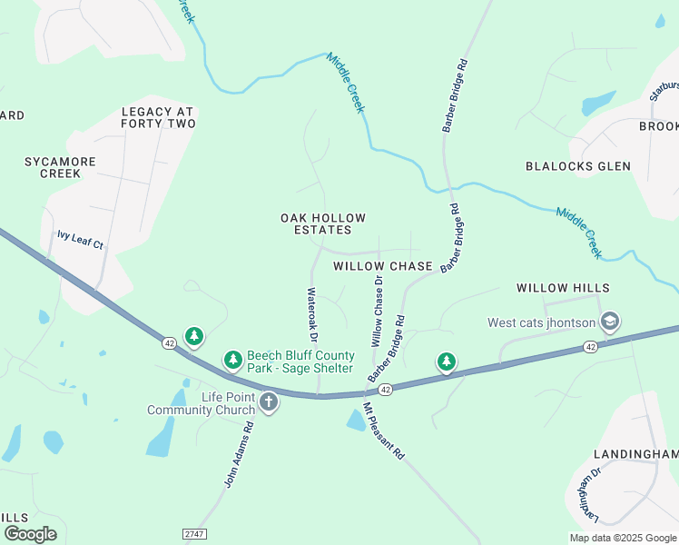 map of restaurants, bars, coffee shops, grocery stores, and more near 6600 Rose Bay Court in Wake County