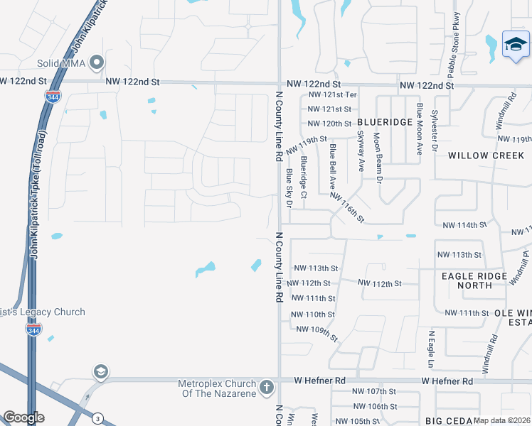 map of restaurants, bars, coffee shops, grocery stores, and more near in Oklahoma City